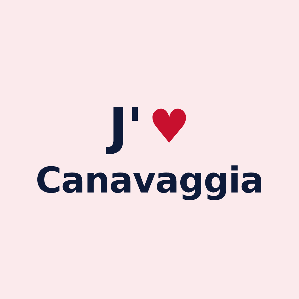 Magnet personnalisé Canavaggia — design J'aime Canavaggia