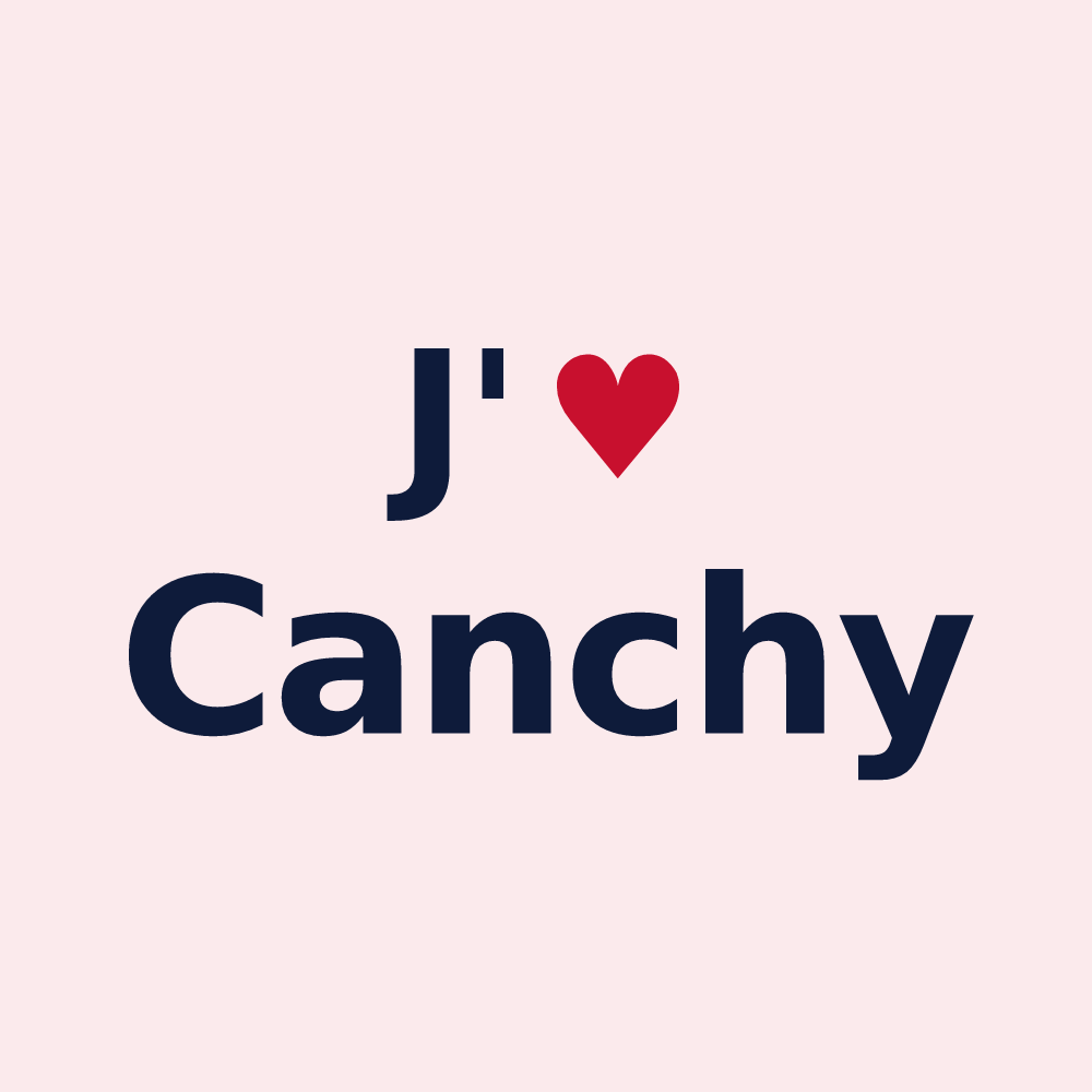 Magnet personnalisé Canchy — design J'aime Canchy