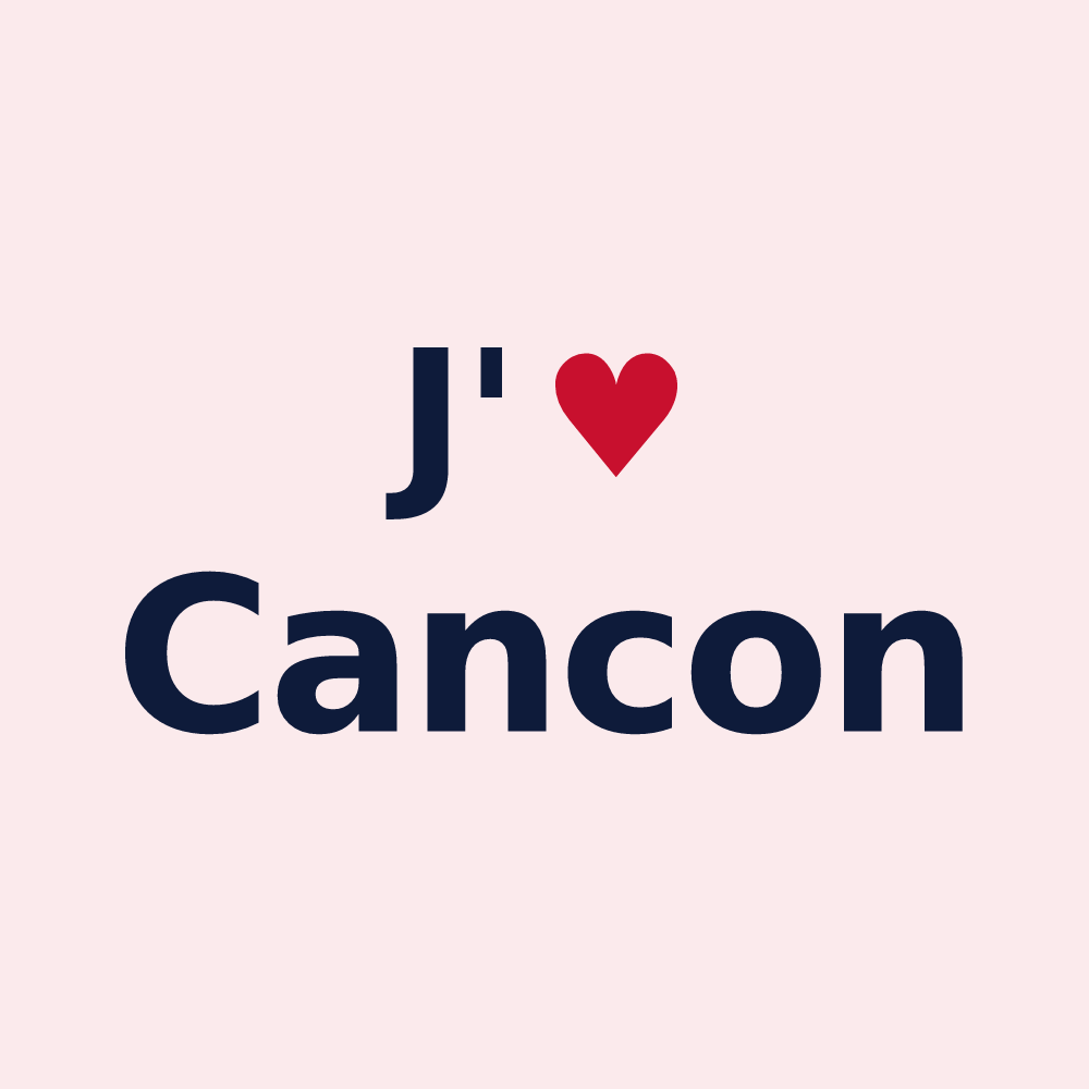 Magnet personnalisé Cancon — design J'aime Cancon