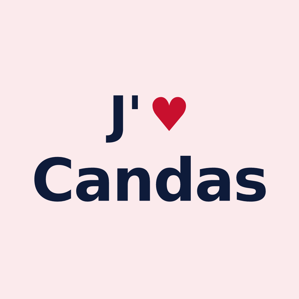 Magnet personnalisé Candas — design J'aime Candas