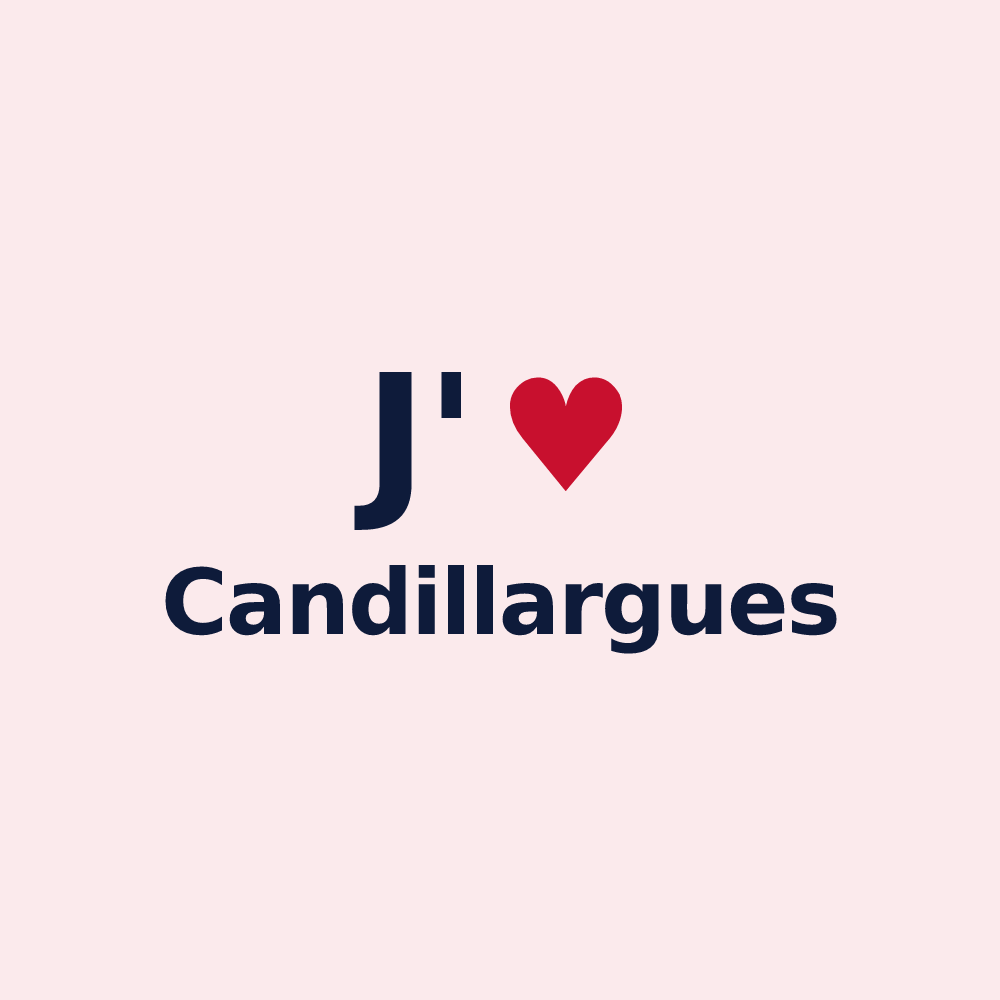 Magnet personnalisé Candillargues — design J'aime Candillargues