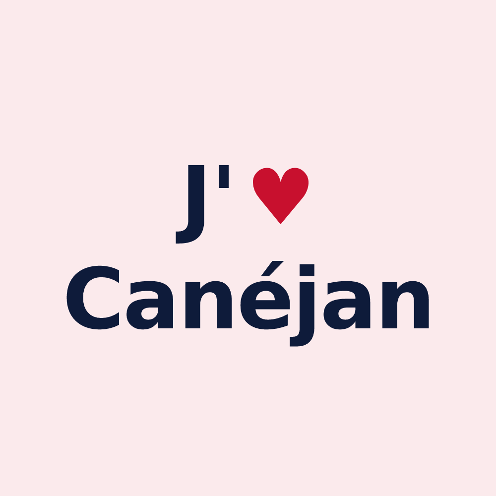 Magnet personnalisé Canéjan — design J'aime Canéjan