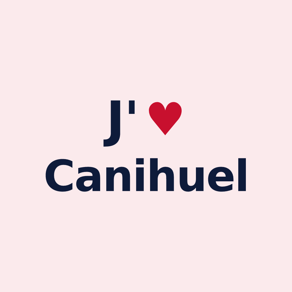 Magnet personnalisé Canihuel — design J'aime Canihuel