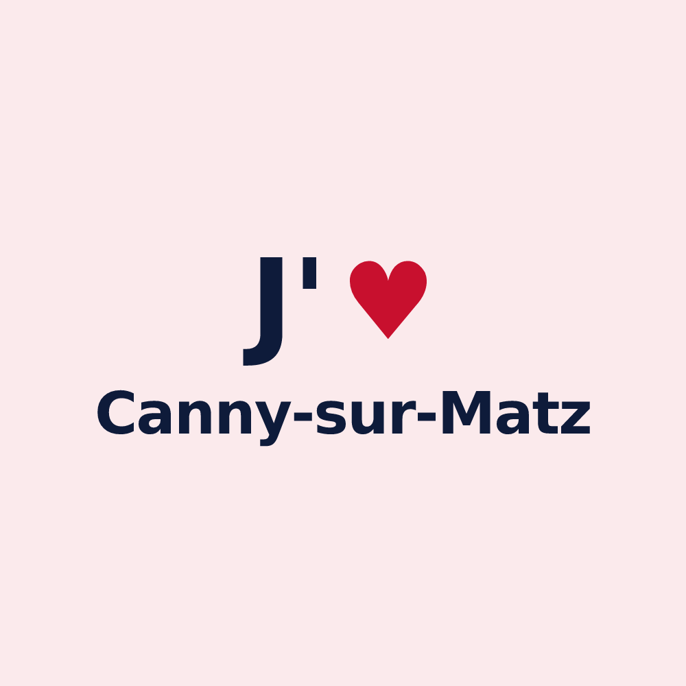 Magnet personnalisé Canny-sur-Matz — design J'aime Canny-sur-Matz