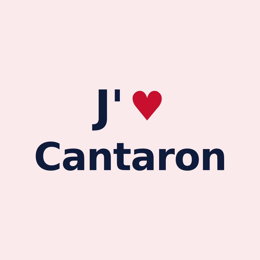 Magnet personnalisé Cantaron — design J'aime Cantaron