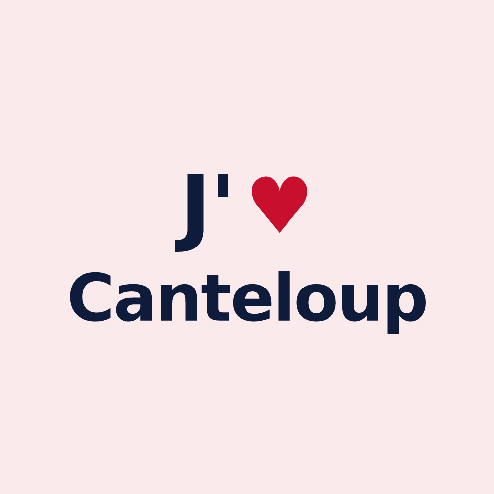 Magnet personnalisé Canteloup — design J'aime Canteloup
