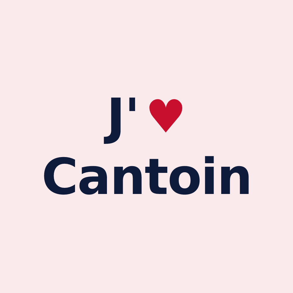 Magnet personnalisé Cantoin — design J'aime Cantoin