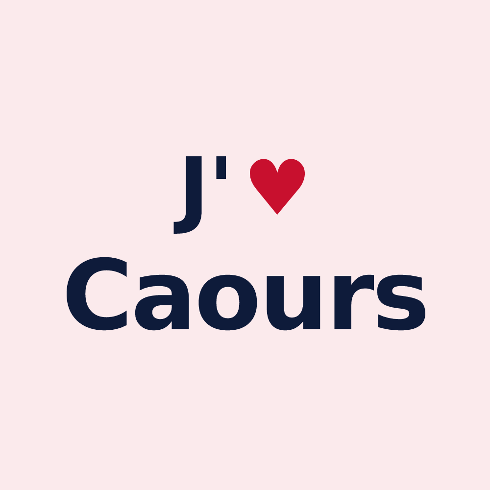 Magnet personnalisé Caours — design J'aime Caours