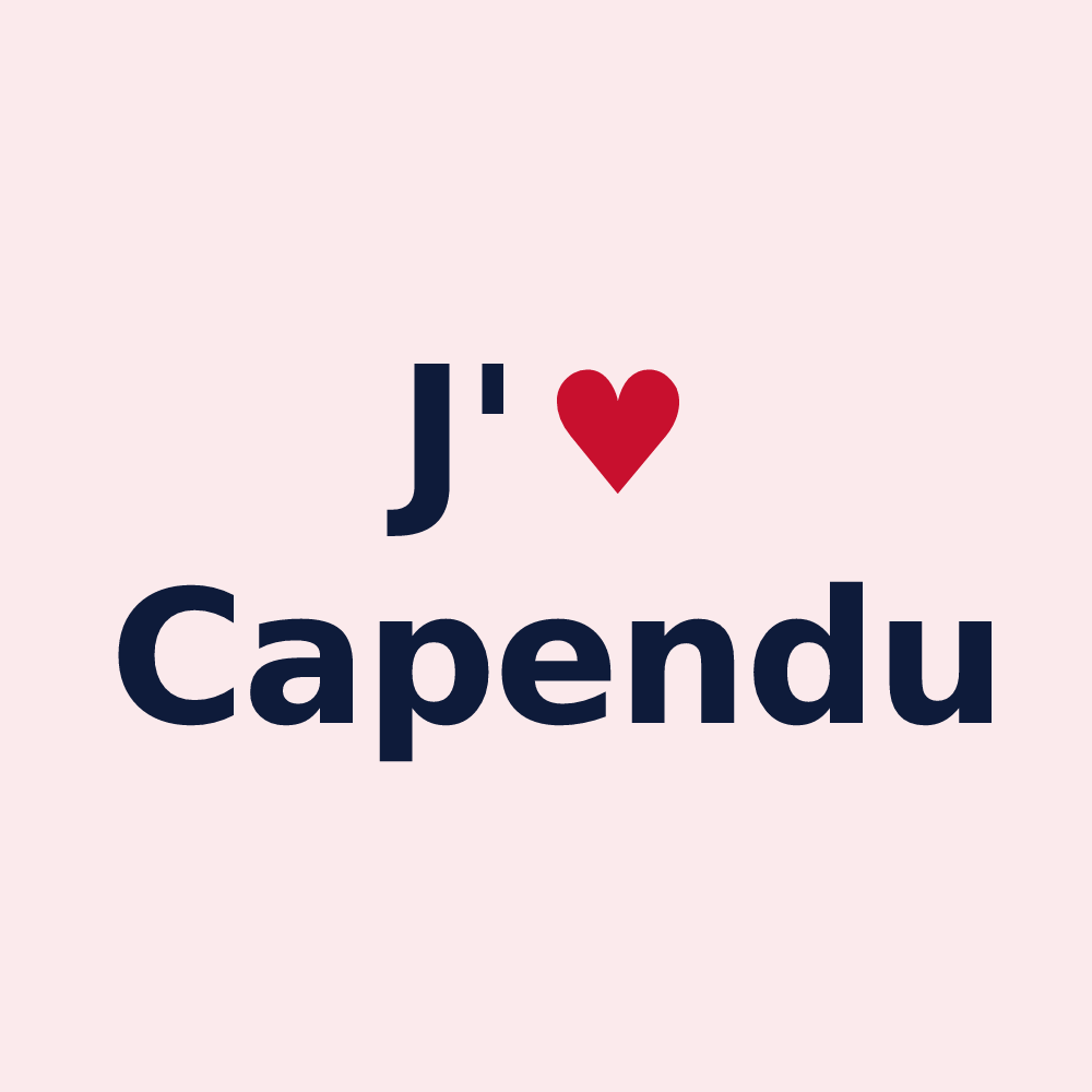 Magnet personnalisé Capendu — design « J'aime Capendu » imprimé sur le magnet