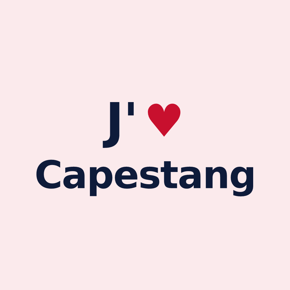 Magnet personnalisé Capestang — design J'aime Capestang