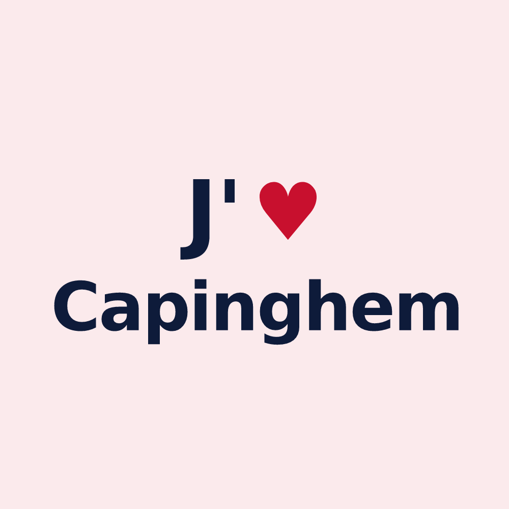 Magnet personnalisé Capinghem — design « J'aime Capinghem » imprimé sur le magnet