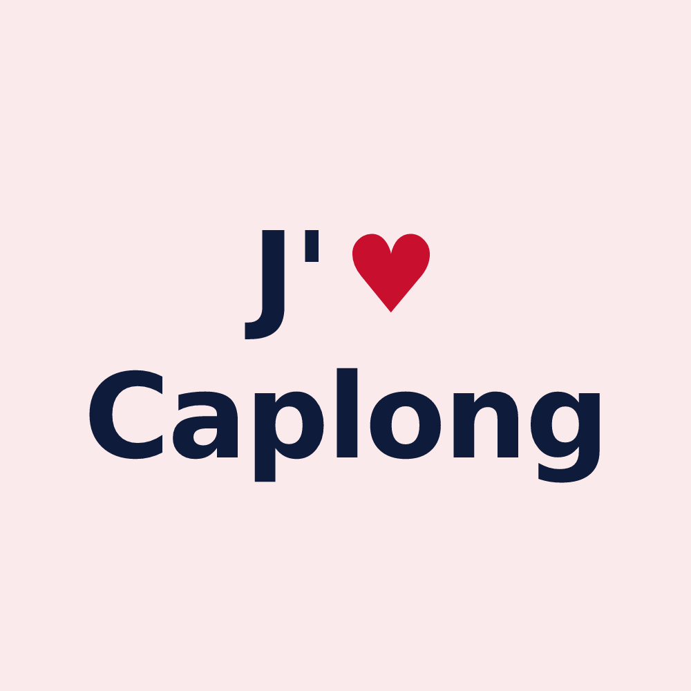 Magnet personnalisé Caplong — design J'aime Caplong