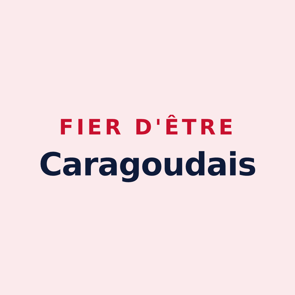 Magnet « Fier d'être Caragoudais » — design pour Caragoudes