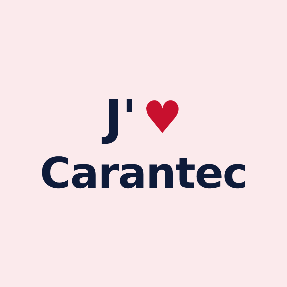 Magnet personnalisé Carantec — design J'aime Carantec