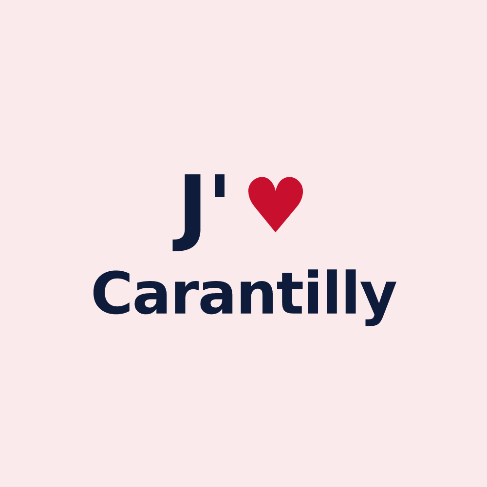 Magnet personnalisé Carantilly — design J'aime Carantilly