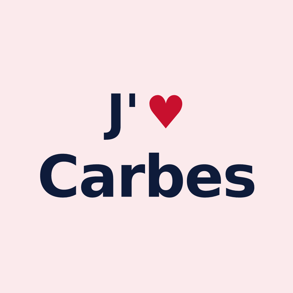 Magnet personnalisé Carbes — design J'aime Carbes
