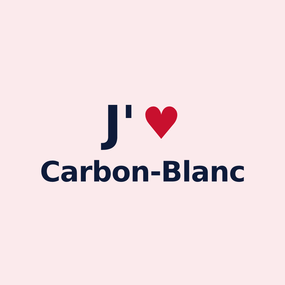 Magnet personnalisé Carbon-Blanc — design J'aime Carbon-Blanc