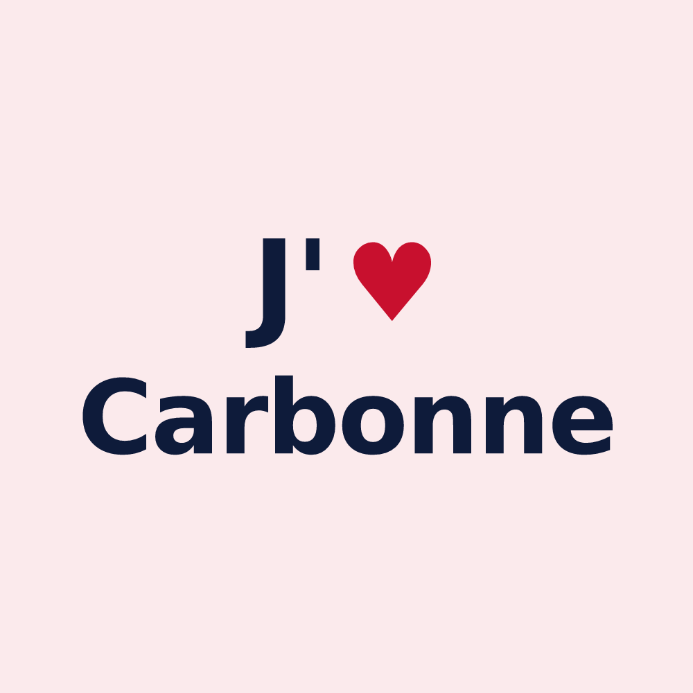 Magnet personnalisé Carbonne — design J'aime Carbonne