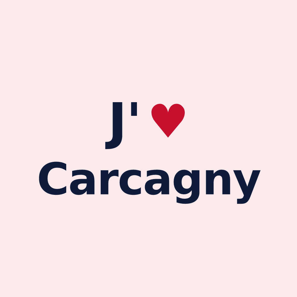 Magnet personnalisé Carcagny — design J'aime Carcagny