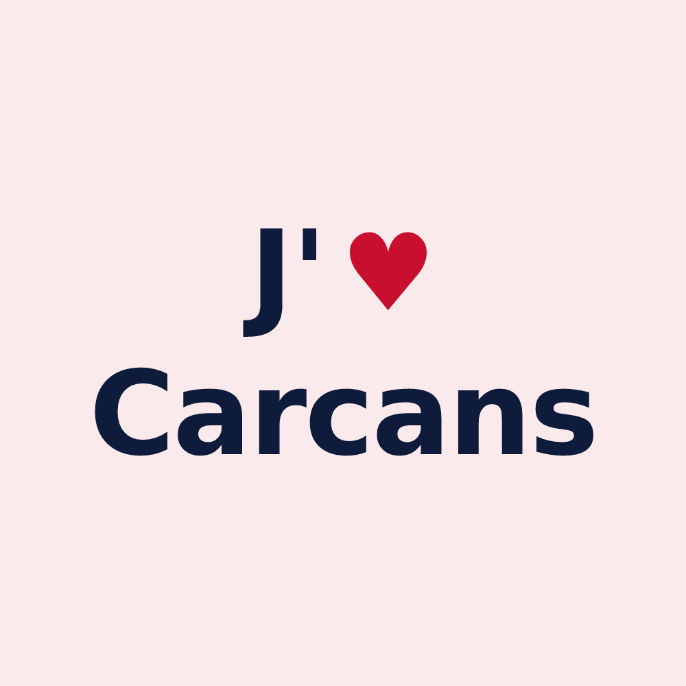 Magnet personnalisé Carcans — design J'aime Carcans