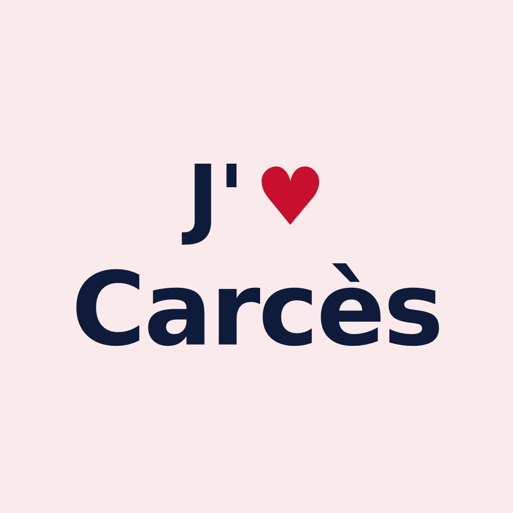 Magnet personnalisé Carcès — design J'aime Carcès