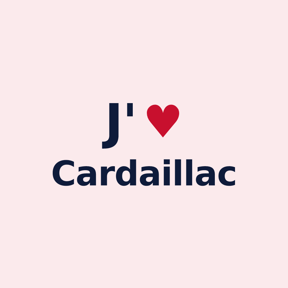 Magnet personnalisé Cardaillac — design J'aime Cardaillac