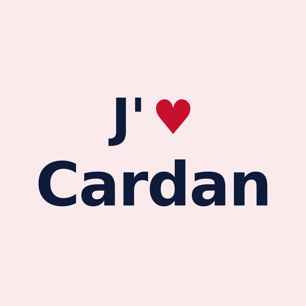 Magnet personnalisé Cardan — design J'aime Cardan