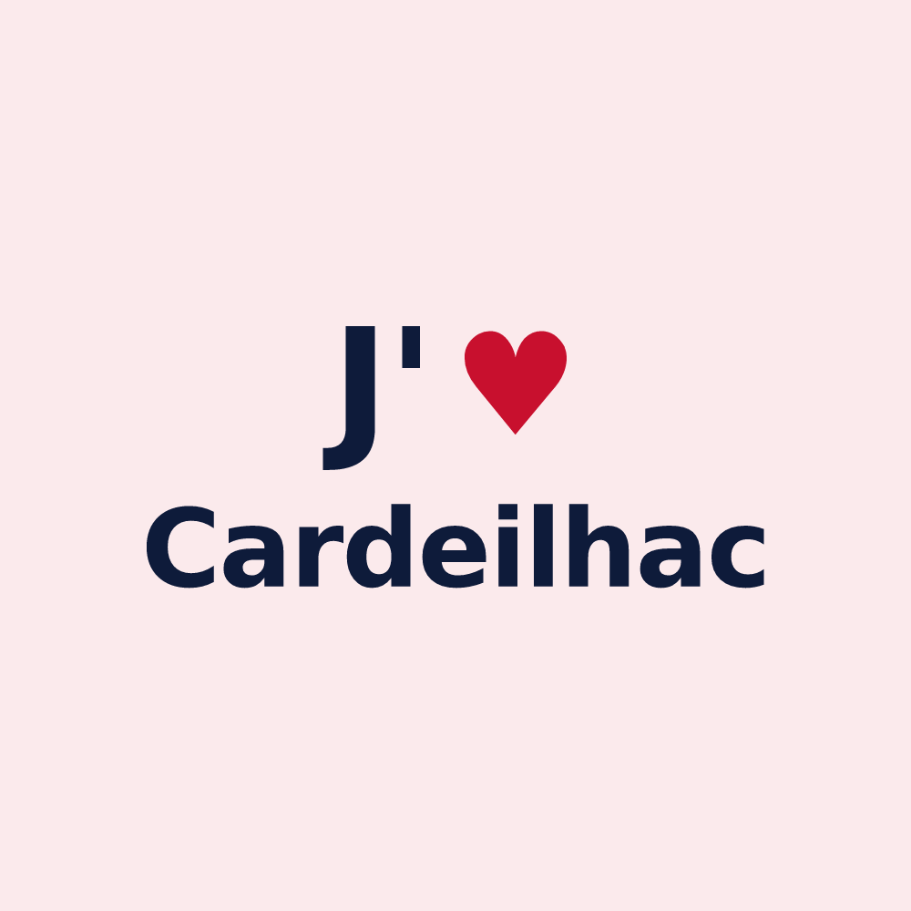 Magnet personnalisé Cardeilhac — design J'aime Cardeilhac
