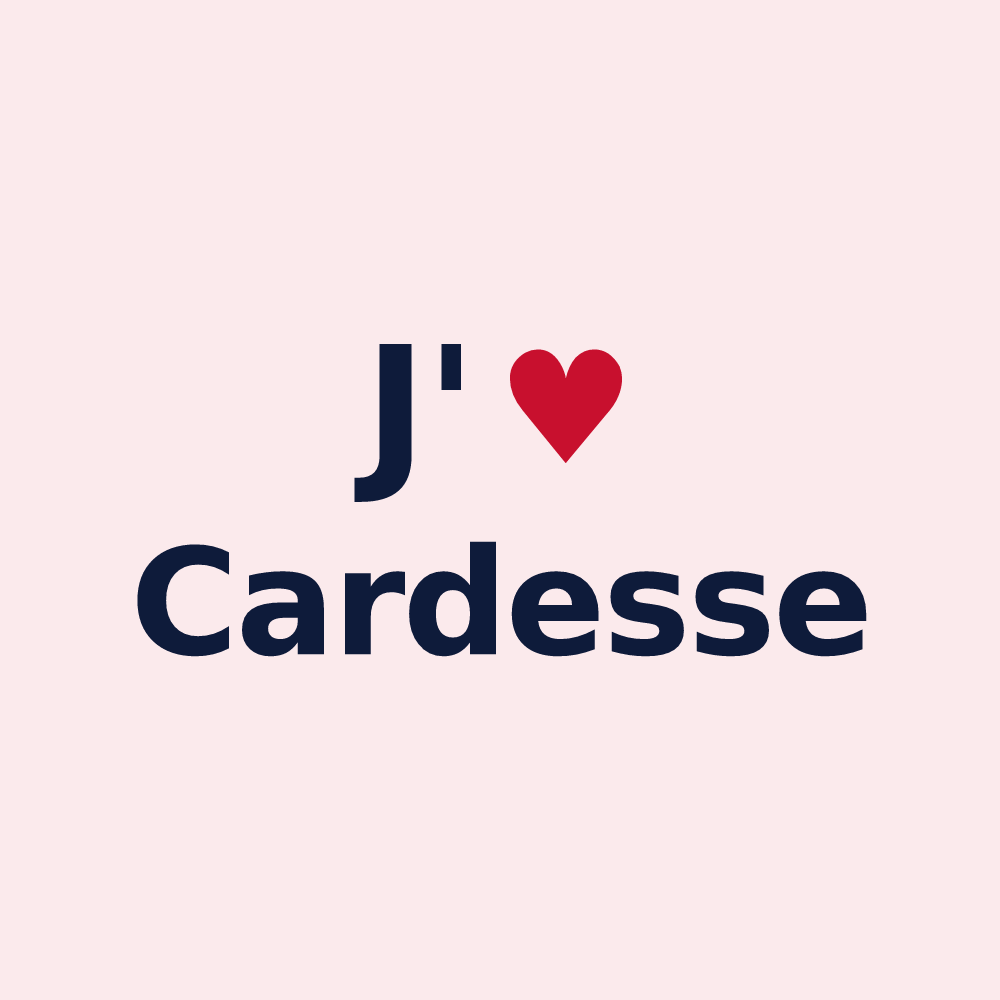 Magnet personnalisé Cardesse — design J'aime Cardesse