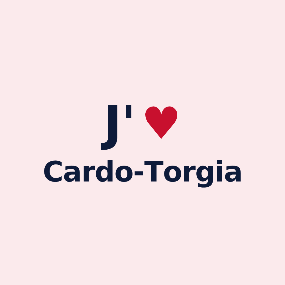 Magnet personnalisé Cardo-Torgia — design J'aime Cardo-Torgia
