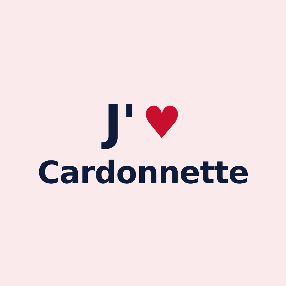 Magnet personnalisé Cardonnette — design J'aime Cardonnette