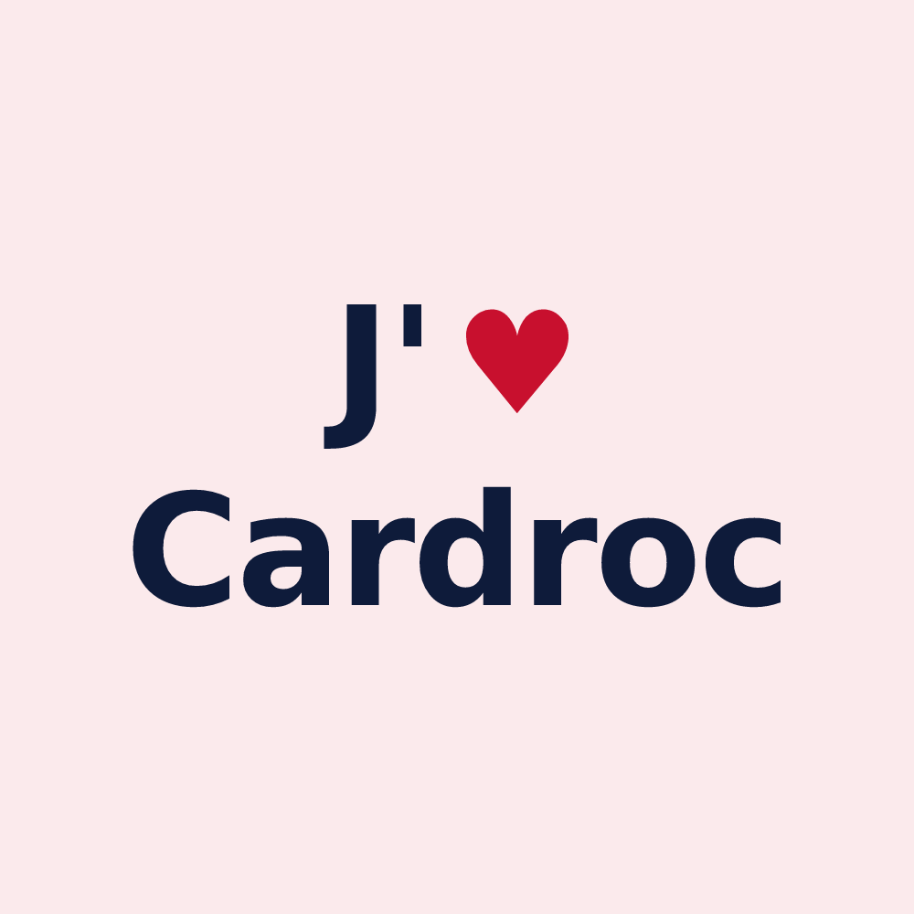 Magnet personnalisé Cardroc — design J'aime Cardroc