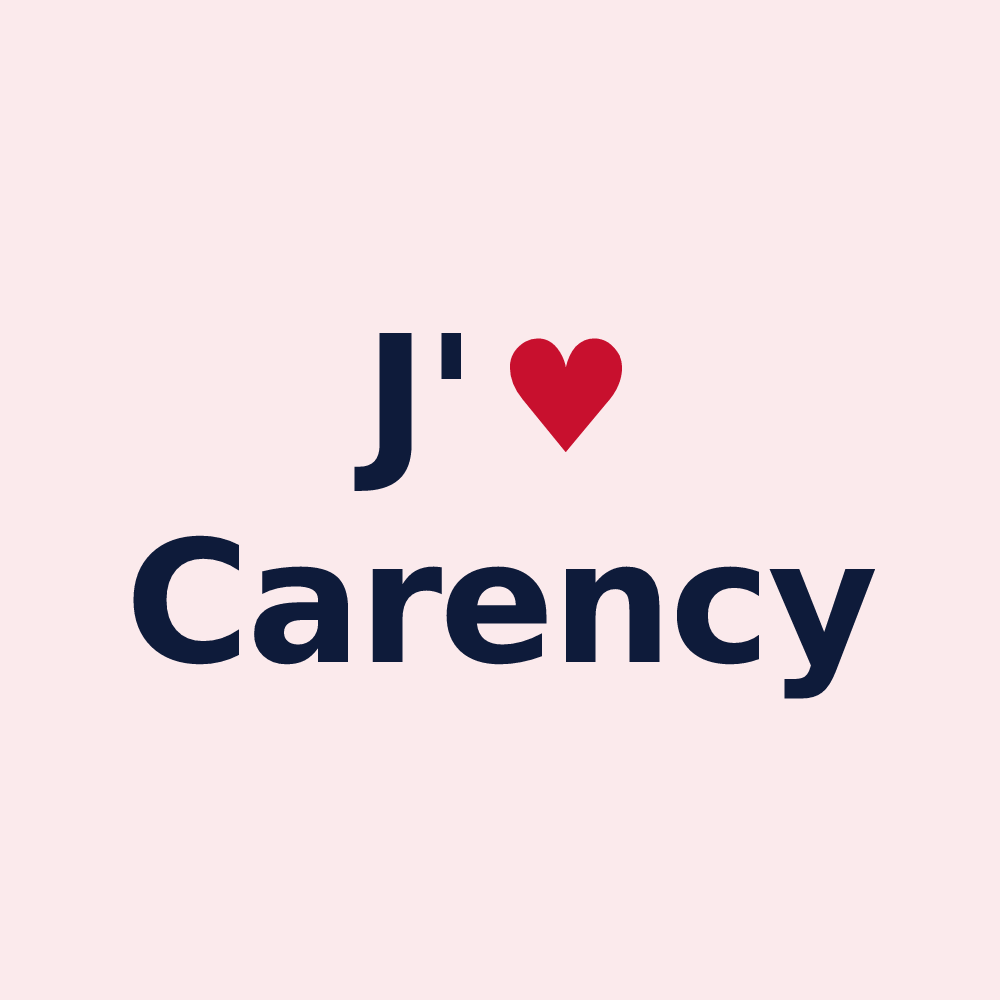 Magnet personnalisé Carency — design J'aime Carency