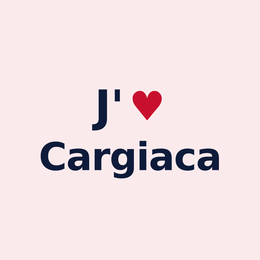 Magnet personnalisé Cargiaca — design J'aime Cargiaca