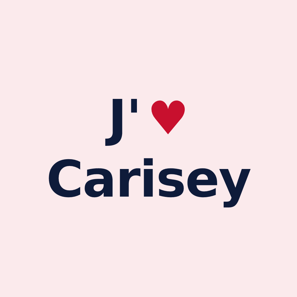 Magnet personnalisé Carisey — design J'aime Carisey