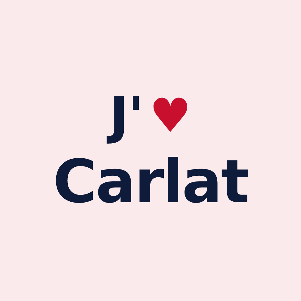 Magnet personnalisé Carlat — design J'aime Carlat