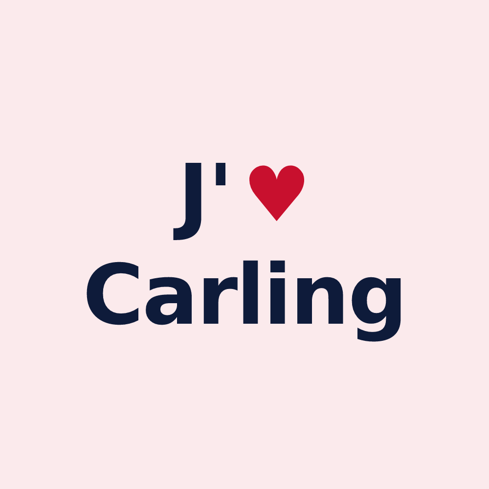 Magnet personnalisé Carling — design J'aime Carling