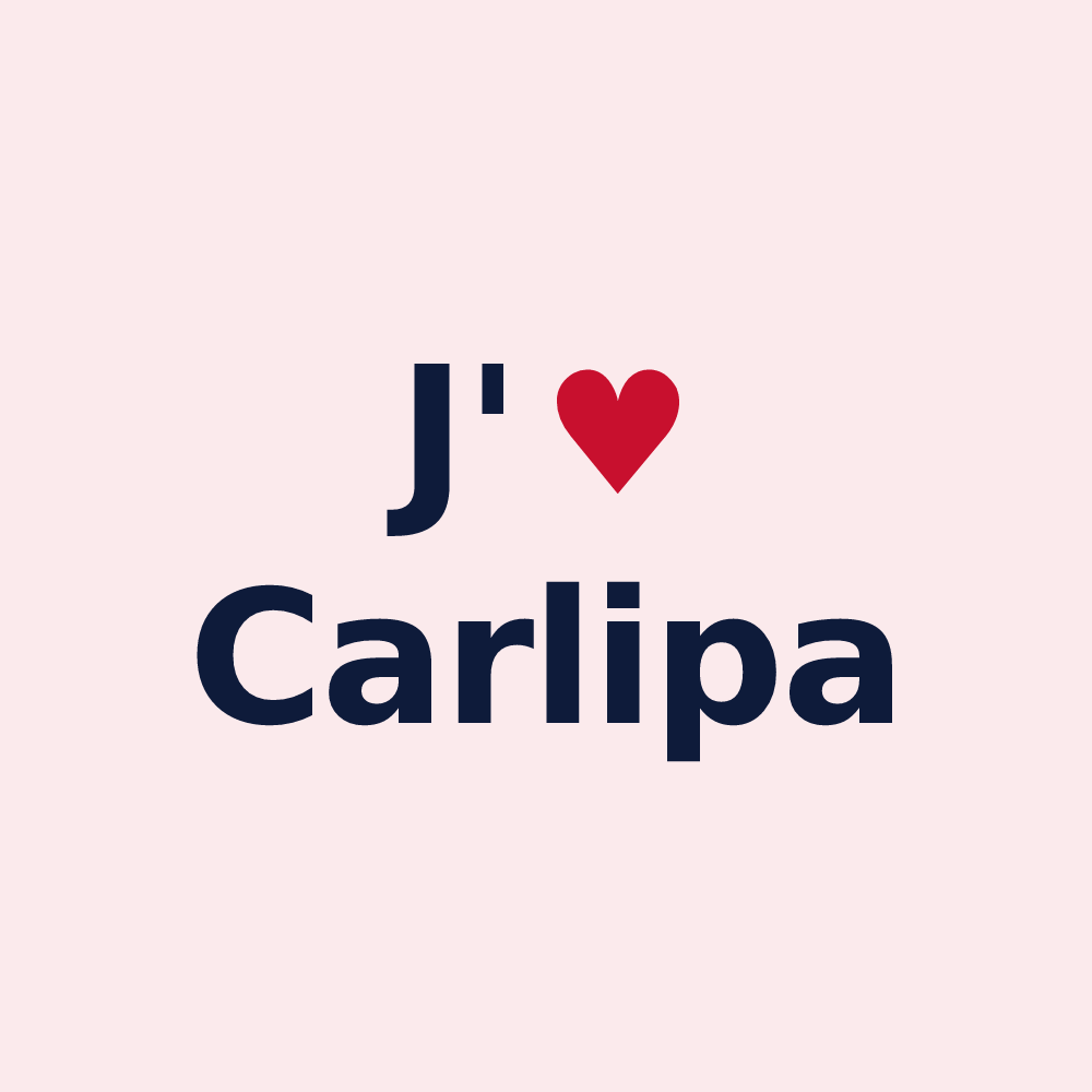 Magnet personnalisé Carlipa — design J'aime Carlipa