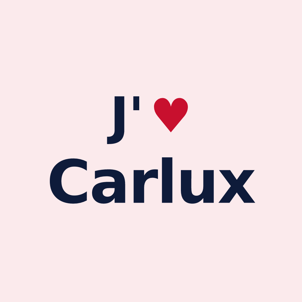 Magnet personnalisé Carlux — design J'aime Carlux