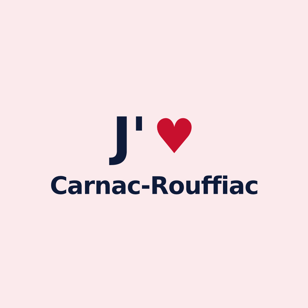 Magnet personnalisé Carnac-Rouffiac — design J'aime Carnac-Rouffiac