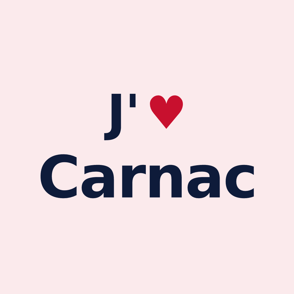 Magnet personnalisé Carnac — design J'aime Carnac