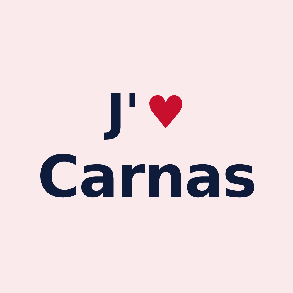 Magnet personnalisé Carnas — design J'aime Carnas
