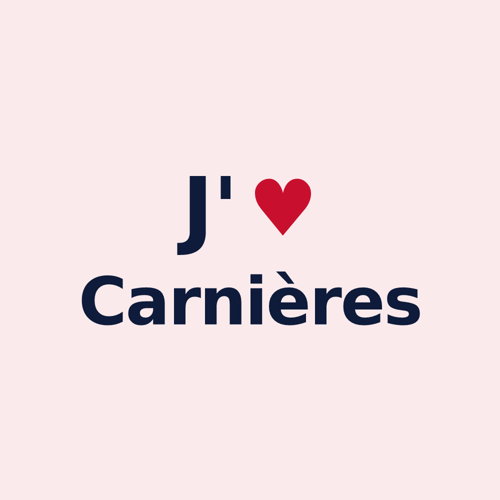Magnet personnalisé Carnières — design J'aime Carnières