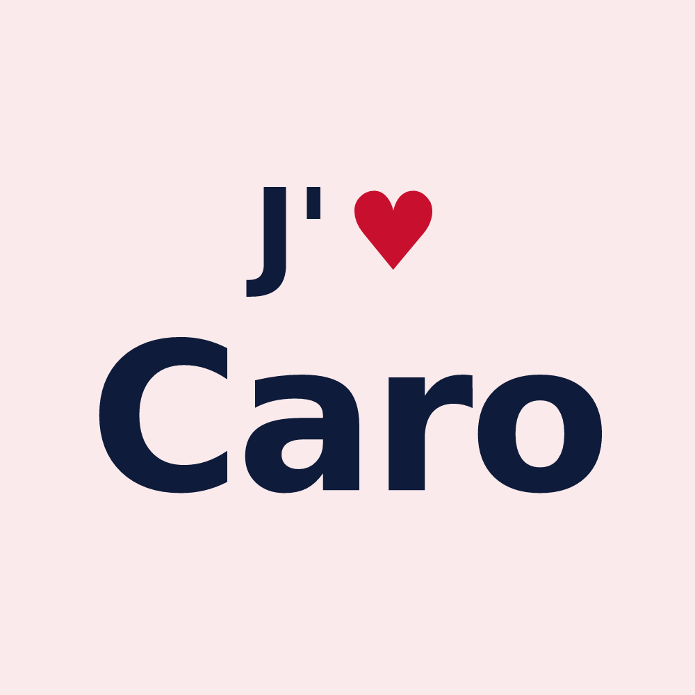 Magnet personnalisé Caro — design J'aime Caro