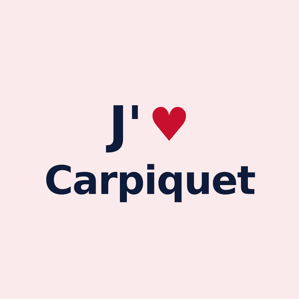 Magnet personnalisé Carpiquet — design « J'aime Carpiquet » imprimé sur le magnet