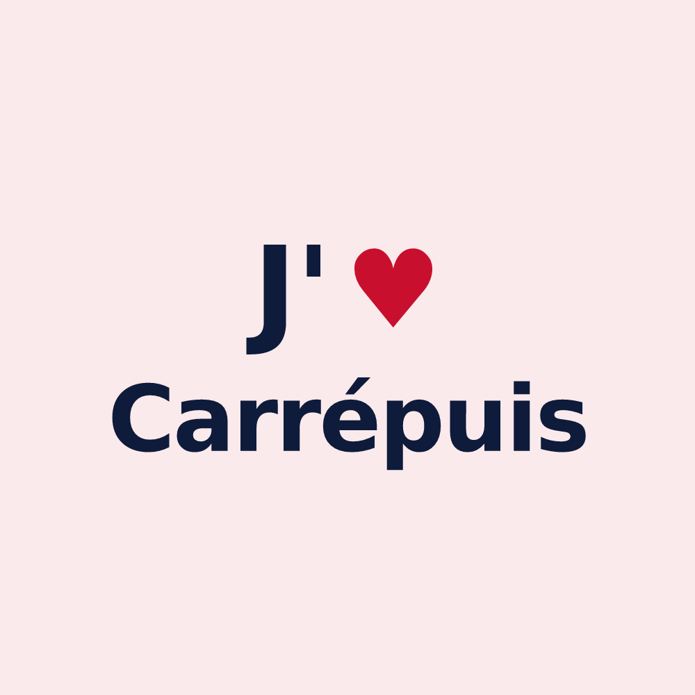 Magnet personnalisé Carrépuis — design J'aime Carrépuis