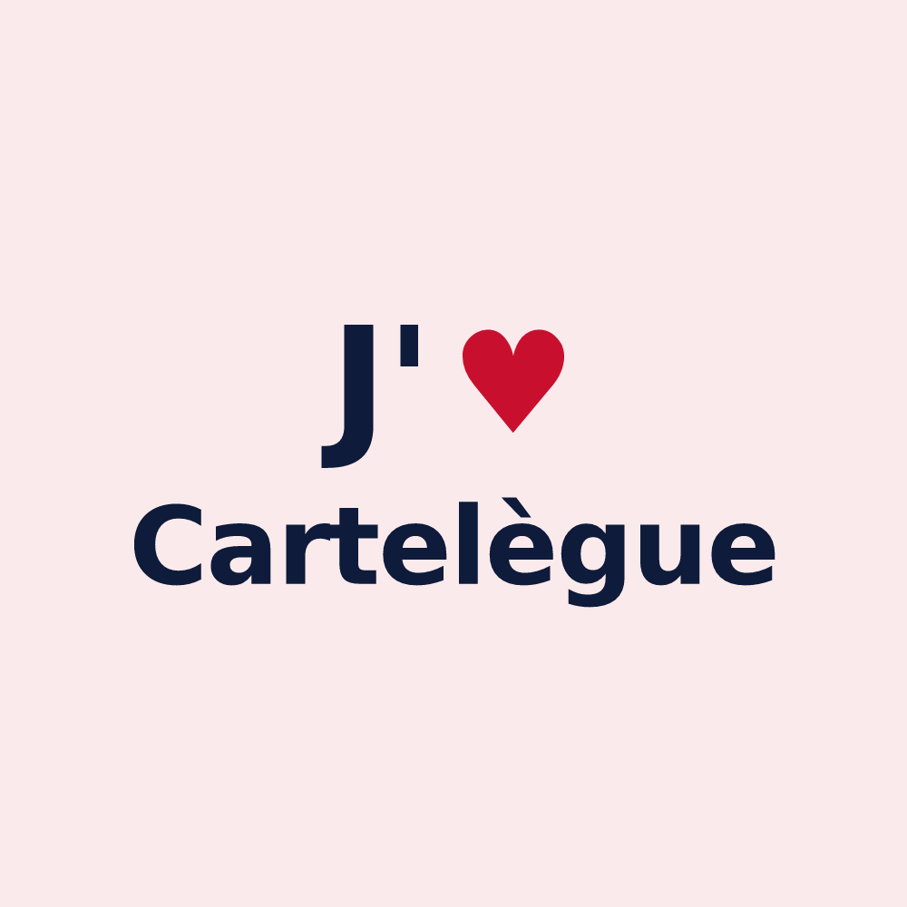 Magnet personnalisé Cartelègue — design J'aime Cartelègue