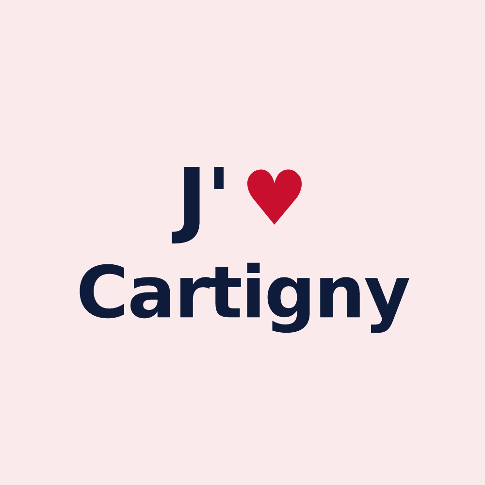 Magnet personnalisé Cartigny — design J'aime Cartigny