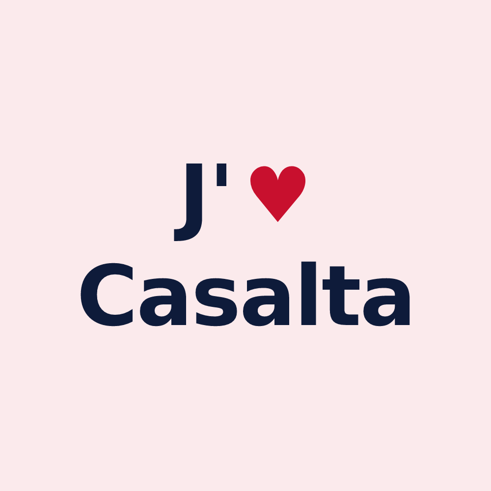 Magnet personnalisé Casalta — design J'aime Casalta