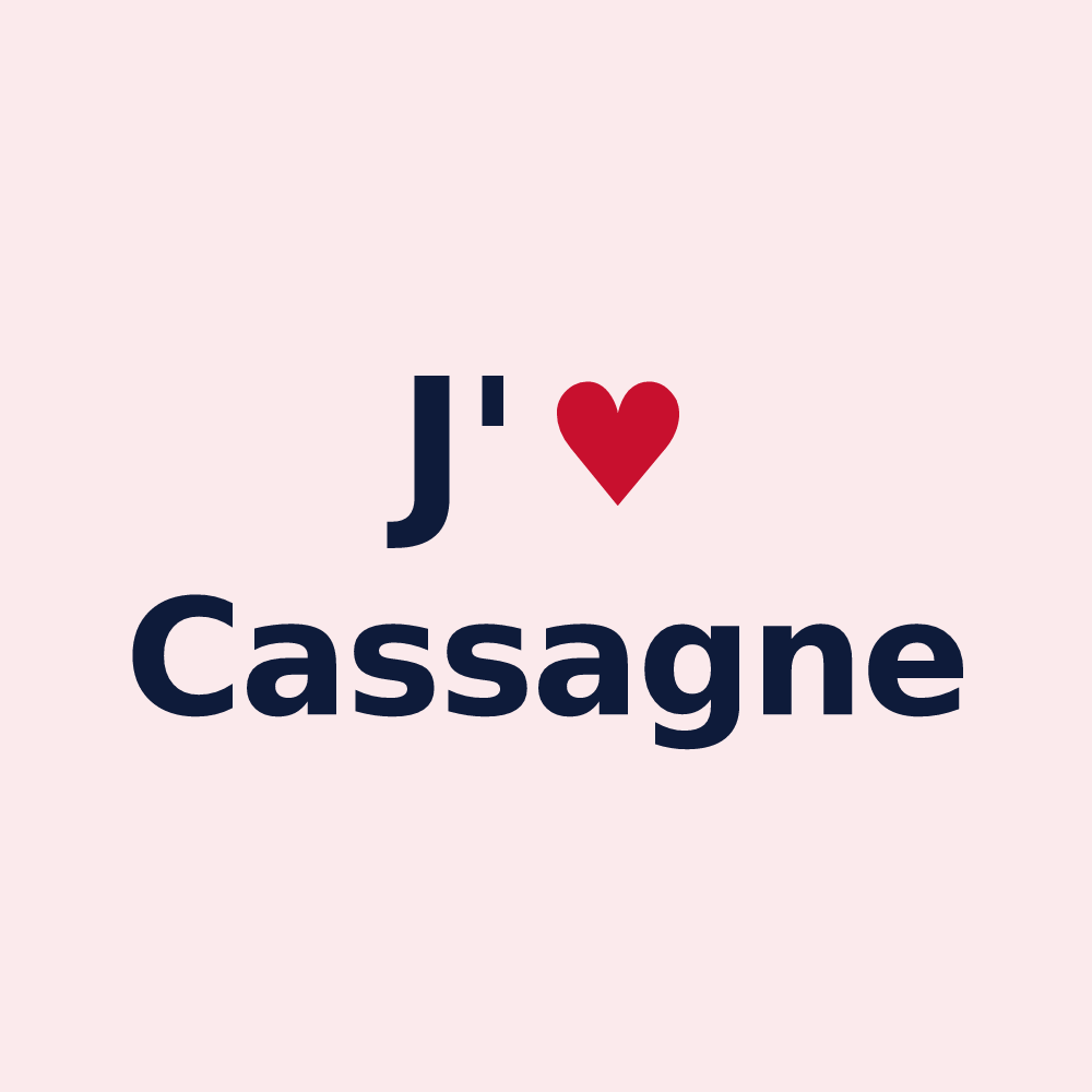 Magnet personnalisé Cassagne — design J'aime Cassagne